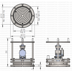 JIG-160S Держатель для образцов 160 мм. Стальное кольцо