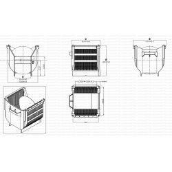 CW-PFA-8-200 кассета фторопластовая для обработки полупроводниковых пластин 8 дюймов (200 мм) в реактивах